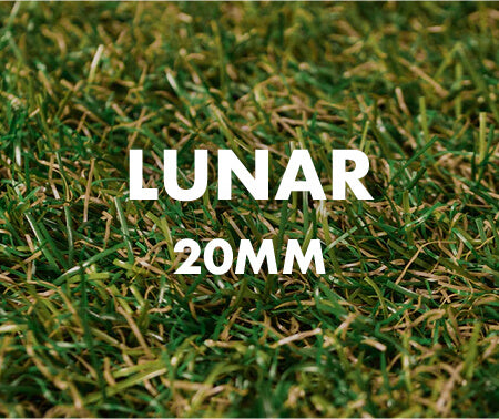 Close up of Lunar 20mm artificial grass fibres.