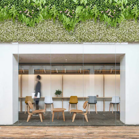 Pergola White Green Wall Panel